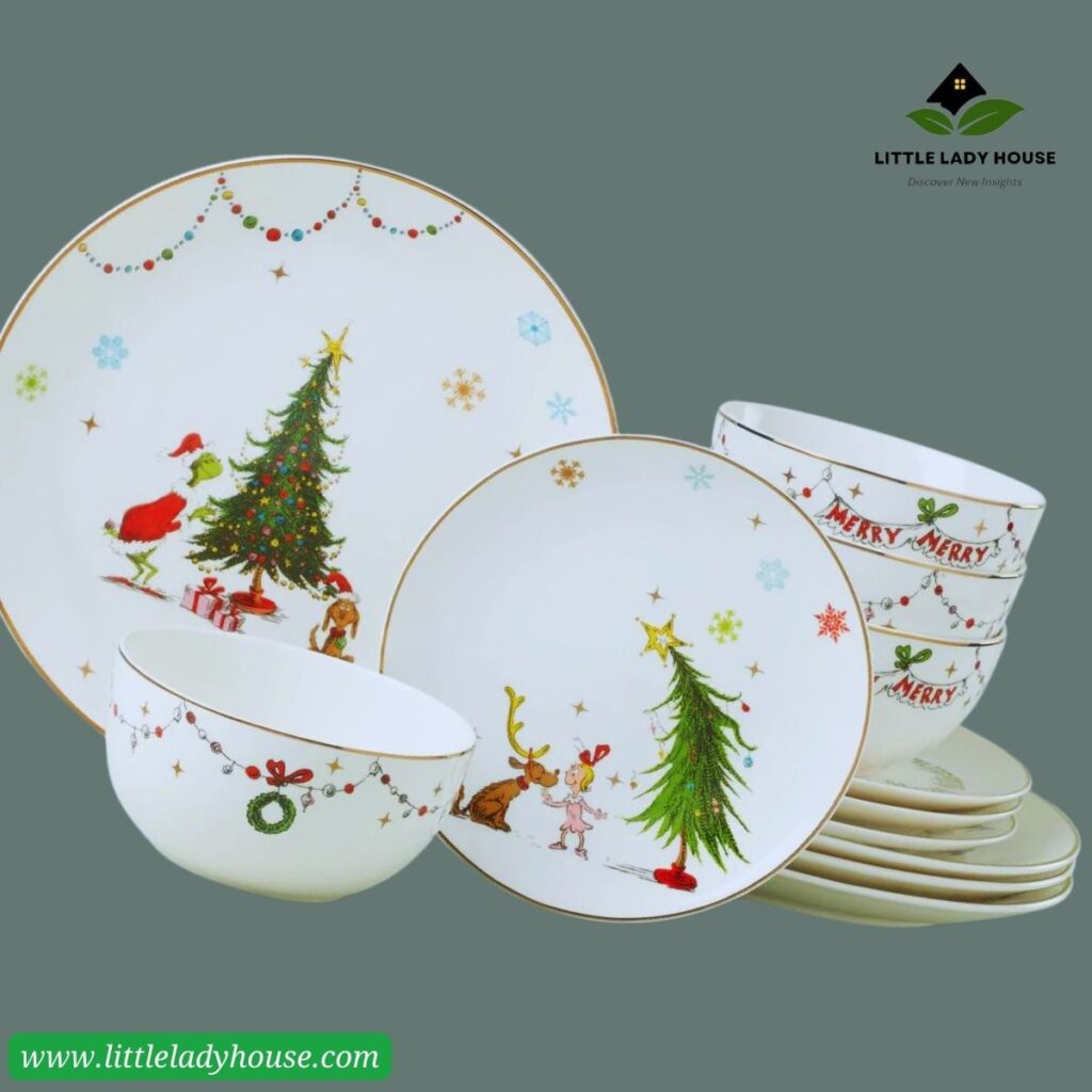 Christmas tree plates by Lenox