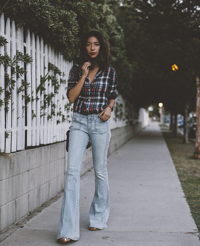 Flannel with Corduroy Flares