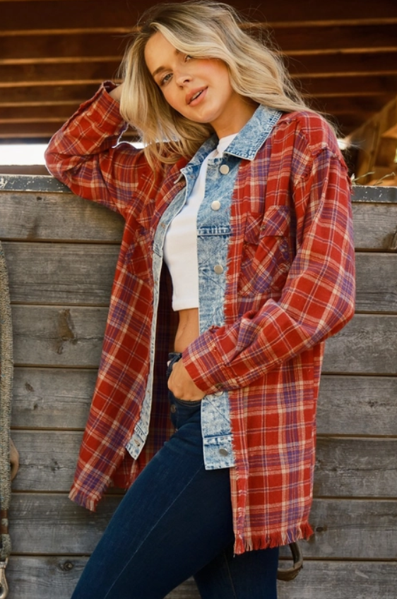 Flannel with Denim